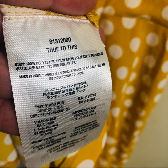 Volcom Read the Room Yellow Polka Dot Dress - Picture 5 of 8